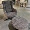 Mecam Gilbert DV8 fauteuil in stof met voetbank/poef - 0
